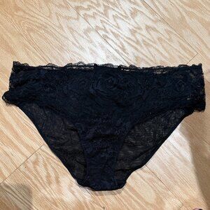 La Perla Black Label black lace hi-cut brief. Size 4